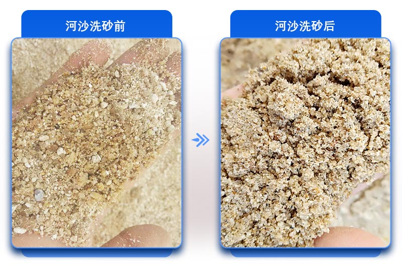 洗沙前后對(duì)比